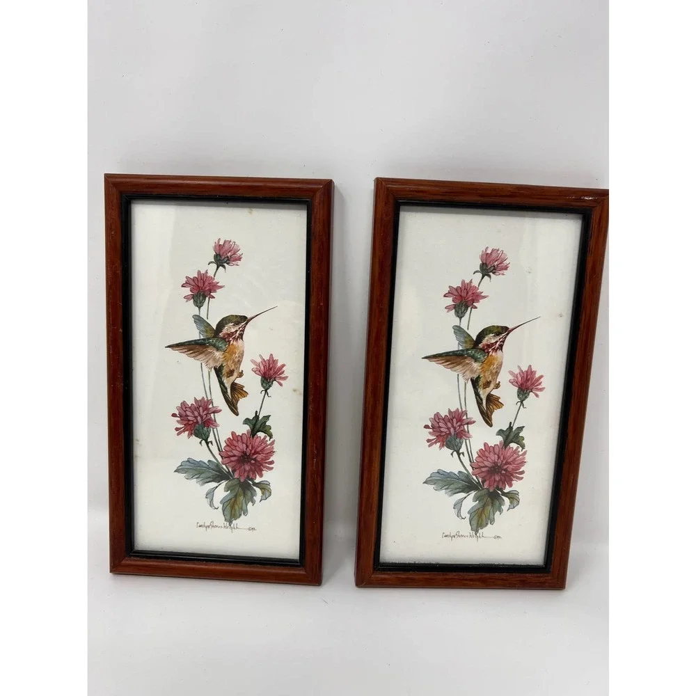 Hummingbird Pictures Set of 2‎ Artist Carolyn Shores Wright 1992 8 1/2